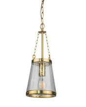 Load image into Gallery viewer, Kem Tapered Brass Hammered Glass
