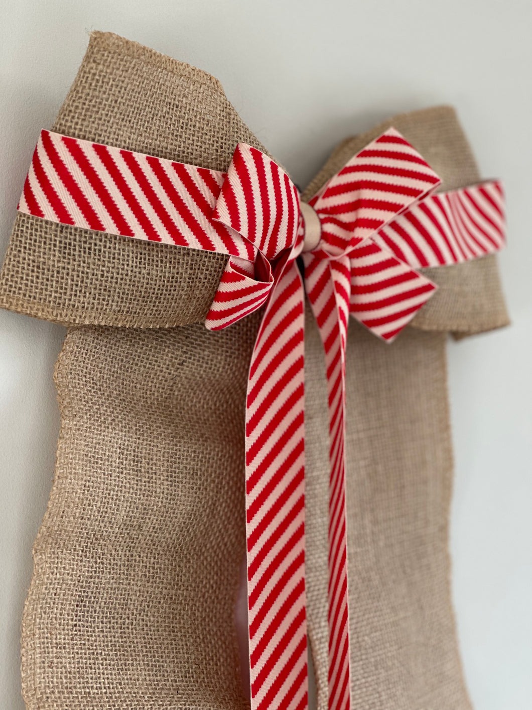 Candy cane bow