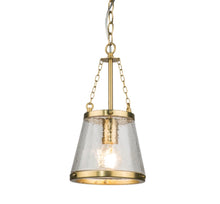 Load image into Gallery viewer, Kem Tapered Brass Hammered Glass
