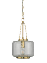 Load image into Gallery viewer, Gem Cylinder Brass Hammered Glass
