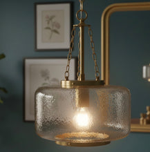 Load image into Gallery viewer, Gem Cylinder Brass Hammered Glass
