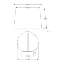 Load image into Gallery viewer, Glass table lamp
